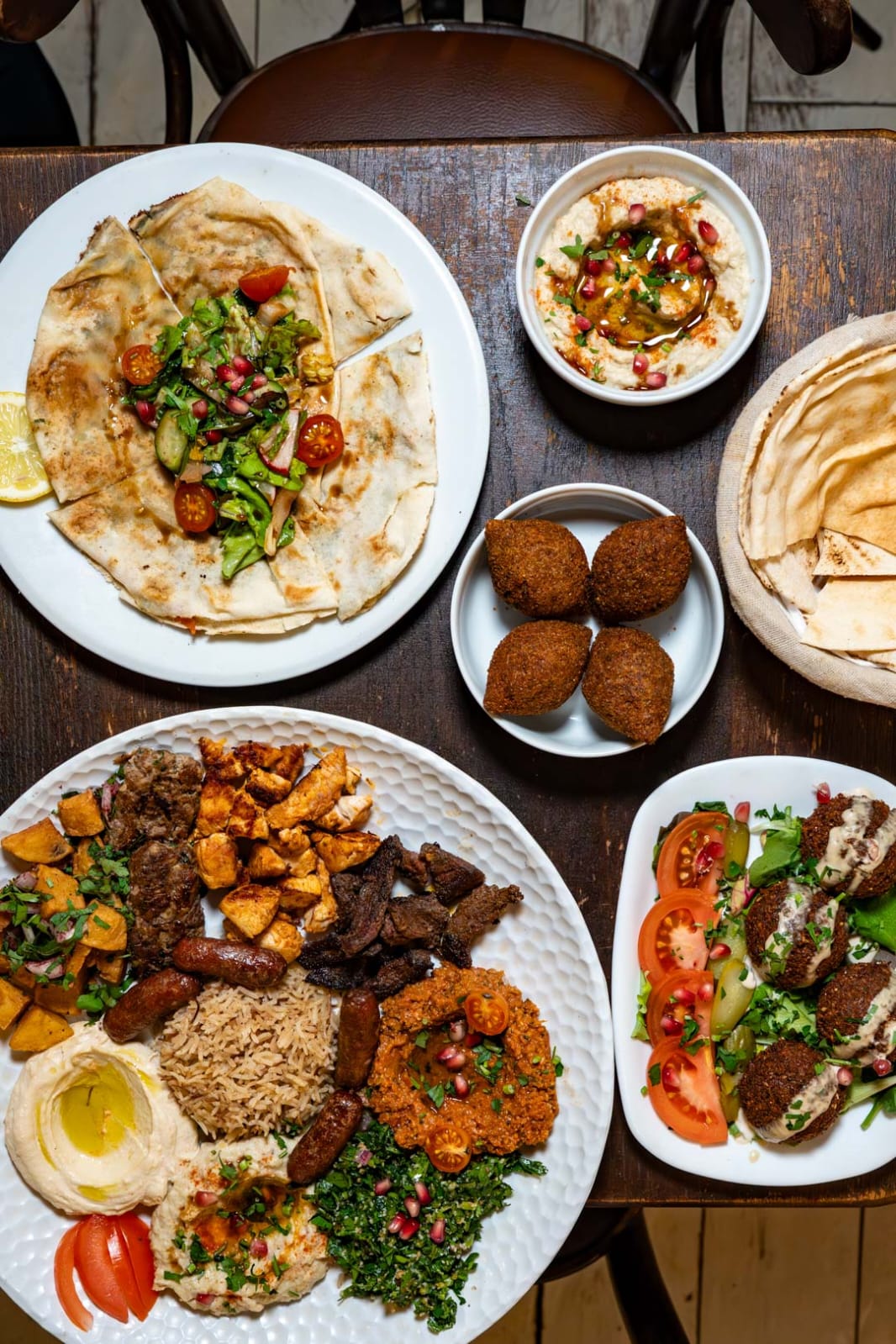 Assortiment de mezzés libanais